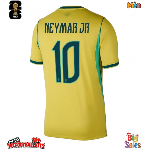 Brazil Neymar Jr #10 Replica Home Stadium Shirt World Cup 2026 Short Sleeve